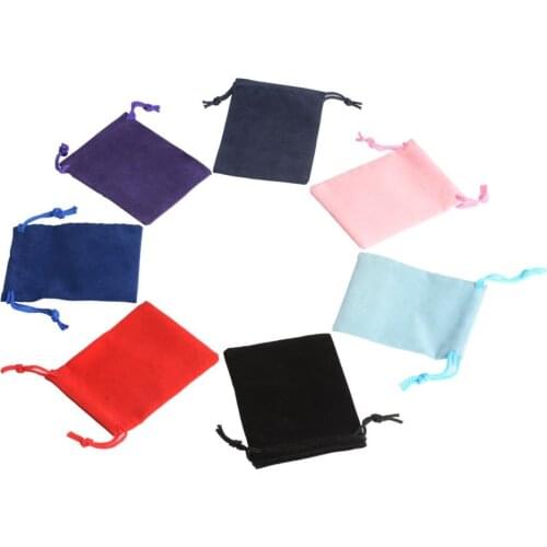 10pcs 3 Sizes Packing Drawstring Velvet Pouch Sachet Gift Bag For Jewelry Wedding Things Party Bead Container Storage Wholesale