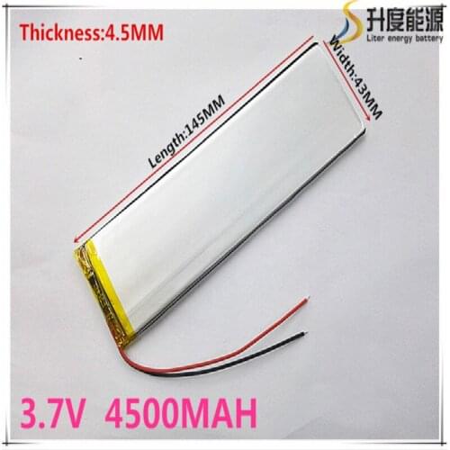 Free shipping Polymer battery 4500mah 3.7V 4543145 smart home MP3 speakers Li-ion battery for dvr,GPS,mp3,mp4,cell phone,speaker