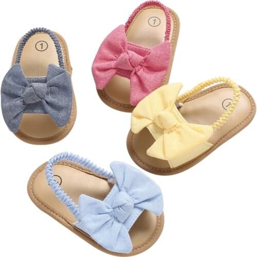 FOCUSNORM 0-18M Newborn Baby Girls Boys Sandals Shoes Butterfly Flat With Heel Soft Cork Shoes 4 Colors