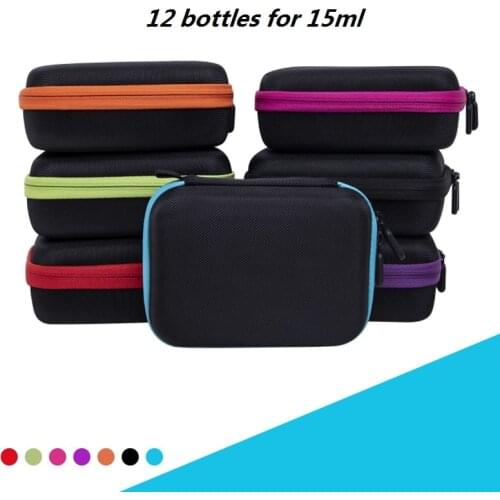 7 Colors Essential Oil Case Essential Oil Bag 12 Bottles 15ML Perfume Oil Storage Box Travel Portable Essential Oil органайзер