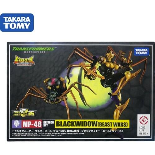 TAKARA TOMY Transformers MP 46 Autobots Action Figure Robot Car BKW MP46 Blackwidow Beast Wars Collections Toy for Children