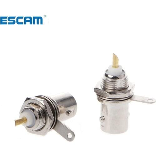 ESCAM 5 Pcs/Set BNC Female Connectors Chassis Panel Mount Monitor Accessories