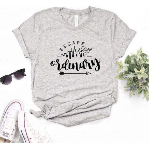 Escape the Ordinary Hiking Camping Adventur Women tshirt Cotton Hipster Funny t-shirt Gift Lady Yong Girl 6 Color Top Tee R380
