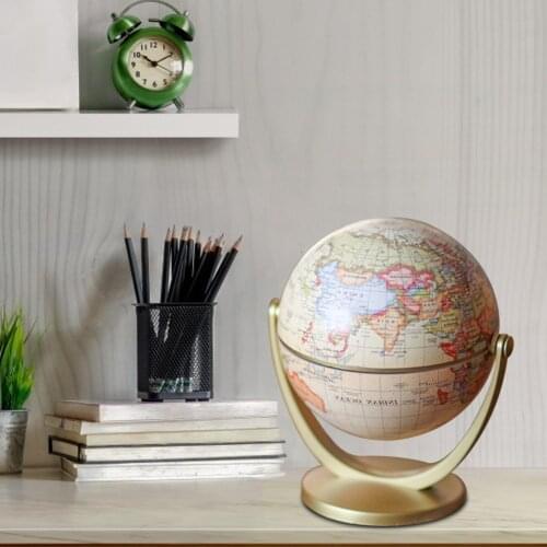 Globe Retro Version World Maps Spinning Vintage English Edition Globe Birthday Gifts Geography Ornaments with Base
