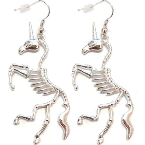 Korean Exaggeration Punk Drop Earring Fashion Jewelry Original Skeleton Horse Dangle Earrings for Women