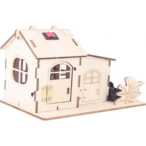 Building Model Eye-Catching Joyful Technological Miniature Handmade Cabin Miniature Furnitures Wooden Handmade Model Gift Toy