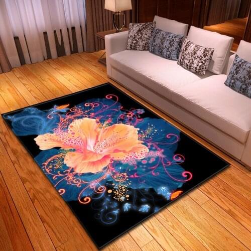 The latest 3D flower carpet home decoration living room large area carpet flannel soft romantic Valentines Day bedroom living01