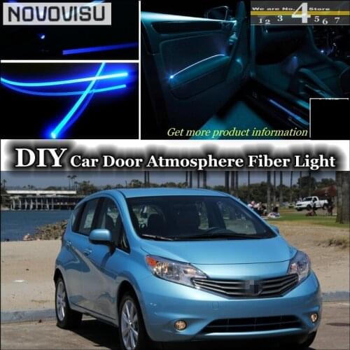 NOVOVISU For Nissan Versa Note / Tone interior Ambient Light Tuning Atmosphere Fiber Optic Band Lights Inside Door Panel