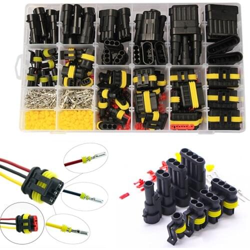 New Waterproof 1/2/3/4/5/6 Pin Electrical Wire Connector Kit 300V 12A Car Marine Sealed Terminals Wire Connector For Car Truck
