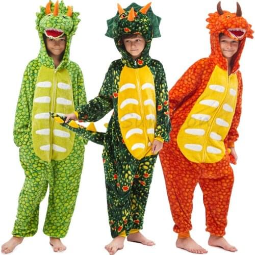 Girls Clothes Kids dinosaur Unicorn Pajamas Cartoon Animal Pink Licorne Onesie Sleepers Boy Halloween Costume Jumpsuit 4 6 8 10Y