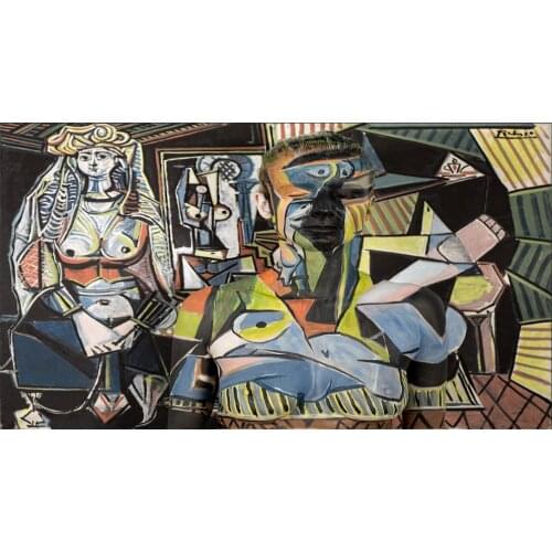 Women Of Algiers by Pablo Picasso Posters and Prints Oil Painting on Canvas Wall Art Picture for Living Room Cuadros Decoration