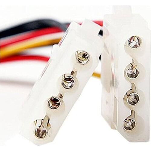Set Sale Computer Molex 6 Inches 4 Pin Power Supply Y Splitter Cable,1 Male to 2 Female