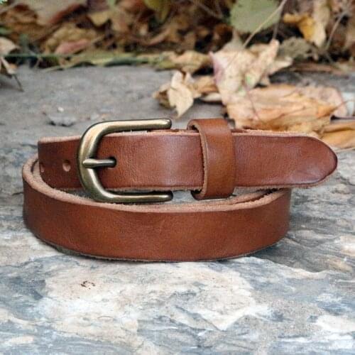 Belt Ladies Genuine Brand New 100% Soft Genuine Leather Retro Belt Buckle Riemen Voor Vrouwen Jeans Brown Classic Leather Belt