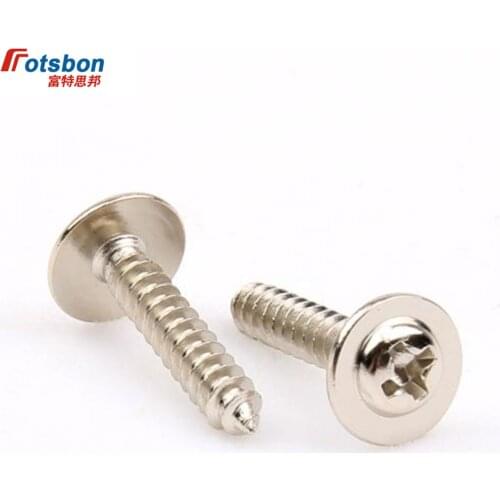 M1.4/M1.7/M2 Cross Recessed Round Head Self-Tapping Screw With Collar Pan Head With Flange Screws Vis 304 Stainless Steel DIN968