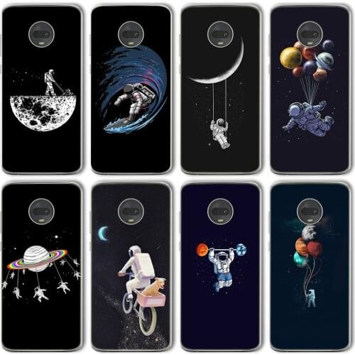 Ciciber Case For Motorola Moto G9 G30 G10 G8 E7 E6S G7 G6 E6 G5 G5S E5 One Macro Plus Play Power Lite Astronaut Silicone Funda
