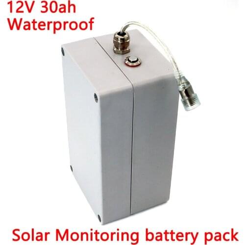 Solar Monitoring battery 12V 34ah solar street light lithium battery camera monitoring 12.6V 34000mAh battery pack waterproof
