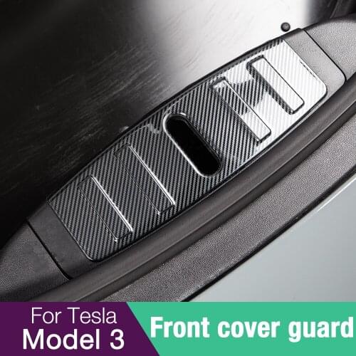 Model3 Front Boot Bumper Portector For Tesla Model 3 Stainless Steel Trunk Accessories Guard Sill Inner Cover