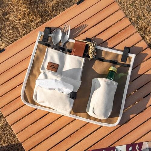 Naturehike Picnic Tableware Storage Bag Canvas Bag Trolley Canopy Pole Hanging Bag Spoon Fork Organizer New