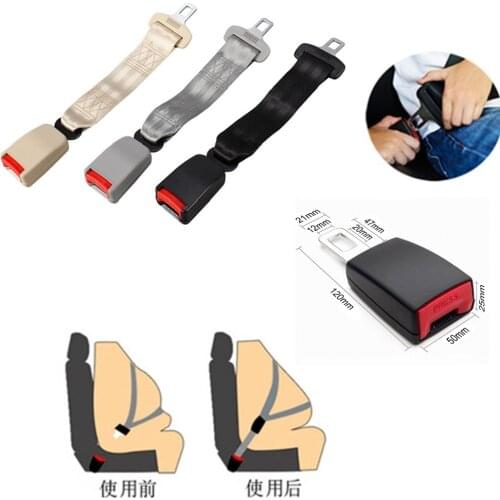 Universal Seat Belt Cover Car Safety Belt Extender 3 Size Seat Belt Extension Plug Buckle Seatbelt Clip Auto Accessories