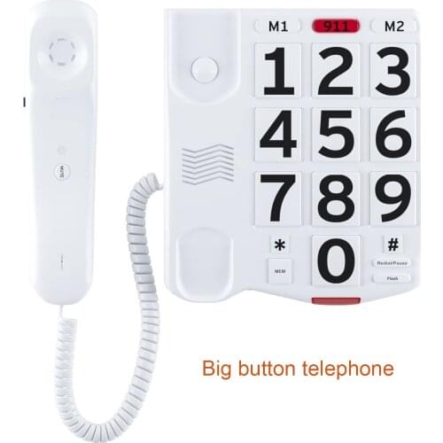 Telefono Amplified Single Line Corded Desk Telephone with Large Easy to Read Buttons and Extra Loud Ringer Hone Phone