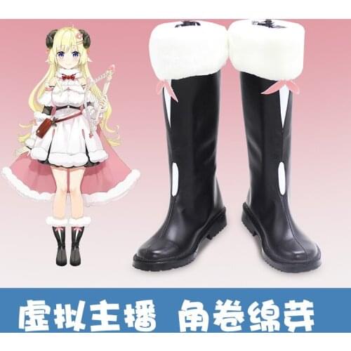 VTuber Hololive Tsunomaki Watame SJ Lolita shoes Lovely yellow wigs Cosplay Costume Halloween Party Accessory Props