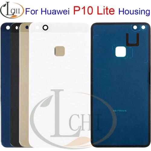 For Huawei P10 Lite P10Lite WAS-LX2J WAS-LX2 WAS-LX1 WAS-L03T WAS-LX3 Back Battery Cover Door Housing case Rear Glass parts