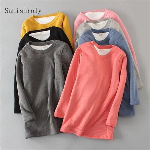 Sanishroly Women Midi Long T-Shirts Tee Autumn Winter Warm Thick Velvet T Shirt Ladies Long Sleeve T Shirts Tops Plus Size SE223