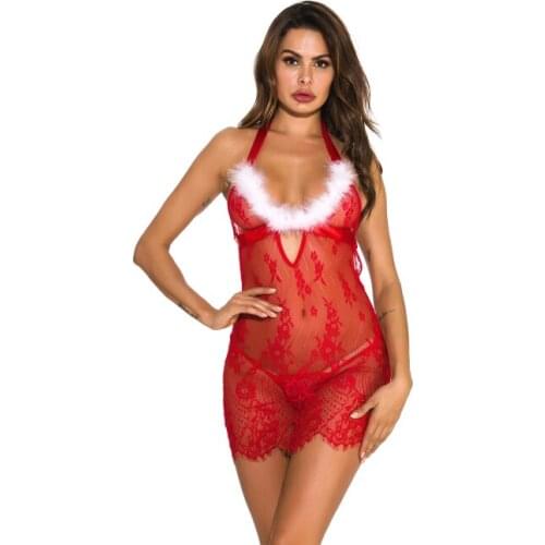 Women Sexy Lingerie Christmas Costume Suit Cosplay Uniform Temptation Christmas Role Play Underwear set Erotic Sex Sets