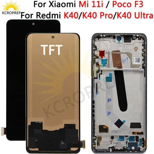 TFT For Xiaomi Mi 11i Poco F3 for Redmi K40 K40 Pro LCD Display Touch panel Screen Digitizer For Xiaomi M2012K11AC M2012K11C lcd