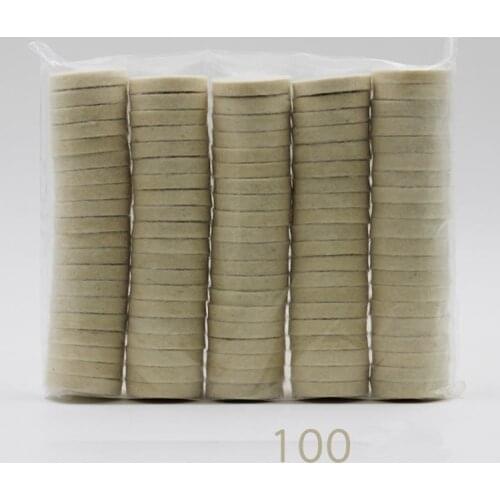 100pcs Dental Wheel Polishing Brush Cashmere Wool Disc Wool Rotary tools Jewelry Buffing Hard and Soft