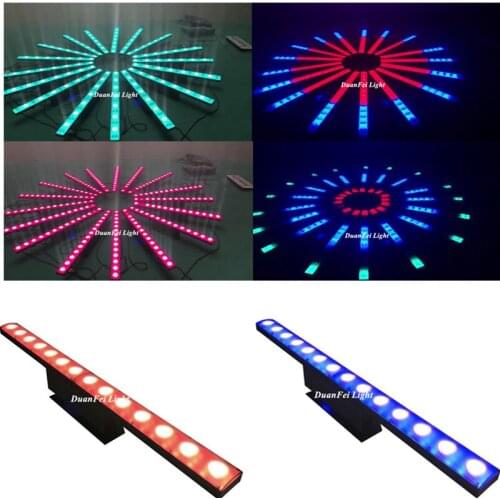 12PCS Indoor Pixel LED Beam Bar 14x3W Rgb Wall Washer Light Dmx Dot Chasing Effect Beatuty Lyre For Disco Club Nightclub