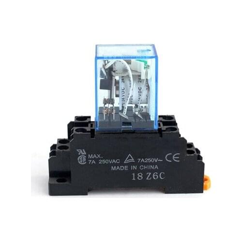 220VAC good quality mini power relay with socket base For alarm