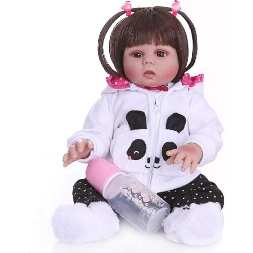 48CM bebes reborn newborn Bebe alive girl doll full body silicone dolls in tan skin Bath toys lol dolls Xmas Gfit