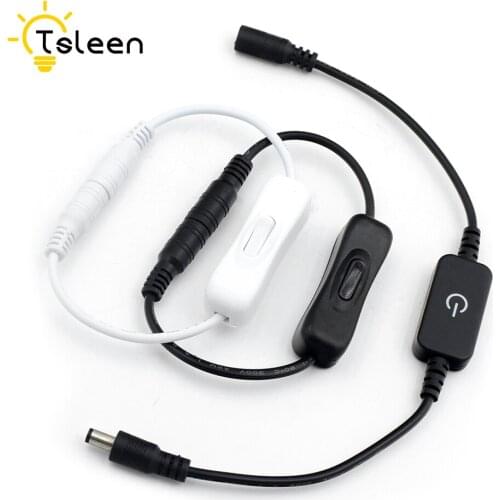 Female Power Switch Cable 2.1mm*5.5mm DC 12-24V In-Line Connector ON OFF Inline ON/OFF Cable For Jack Arduino Plug