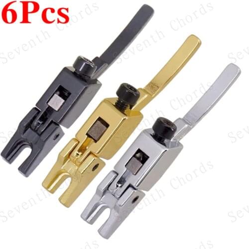 6 Pcs Vintage Locked String Saddles for Electric Guitar Tremolo Bridge Double Locking Systyem - BL-3