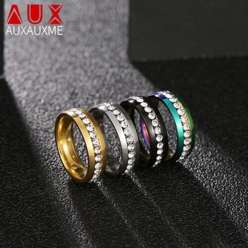 Кольца с кристаллами Auxauxme China At AliExpress