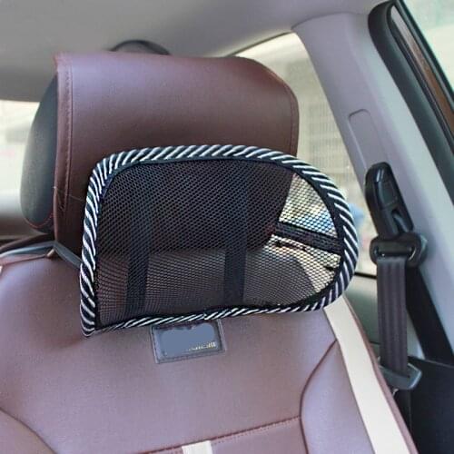 Car Neck Pillow Cushion Ice Silk Headrest Neck Support Mesh Pillow Summer Travel Head Protection Pillow Car Interior Accessories