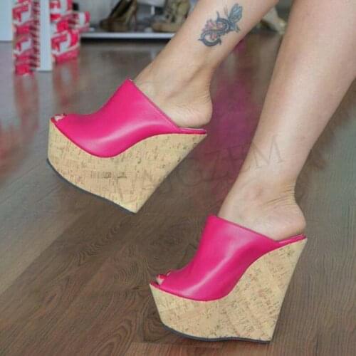 BERZIMER Women Platform Wedges Pumps Chaussures Femme Mules High Heels Tenis Colorful Ladies Shoes Woman Large Size 39 44 52