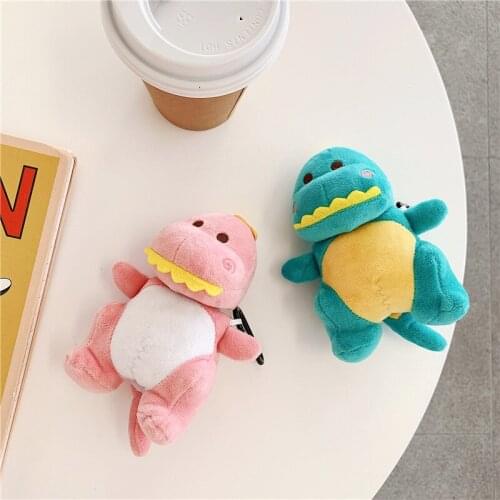 Plush Dinosaur Wireless Bluetooth Earphone Case For Apple AirPods Earphones Protective Cases For Airpods 2 Cover