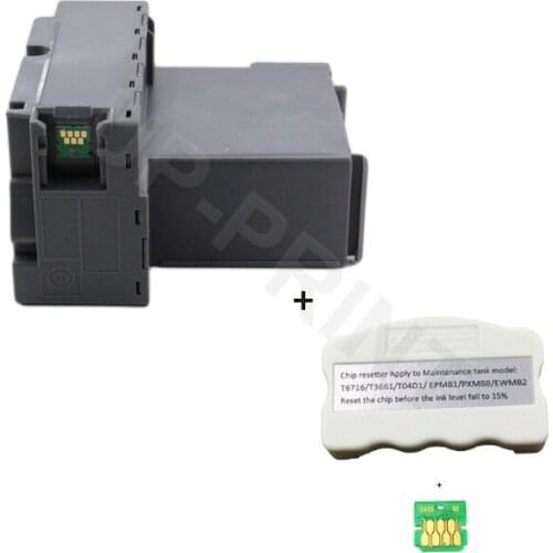 CISSPLAZA 1pc T04D1 Maintenance Ink Tank + Chip resetter compatible for Epson ET-3760 ET-3710 ST-M1000 ST-M3000 ST-4000 ST-3000