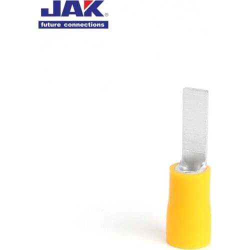 DBV Series 100pcs/bag Insulated Balde Terminals 5.5mm² Wire Connectors Chip-Shaped Terminals Pre-insulating terminal