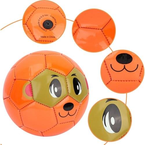 Mini Children Football Cute Animal Pattern PVC Non-toxic Soft Safe Portable Lightweight Soccer Ball Adorable Cartoon Football