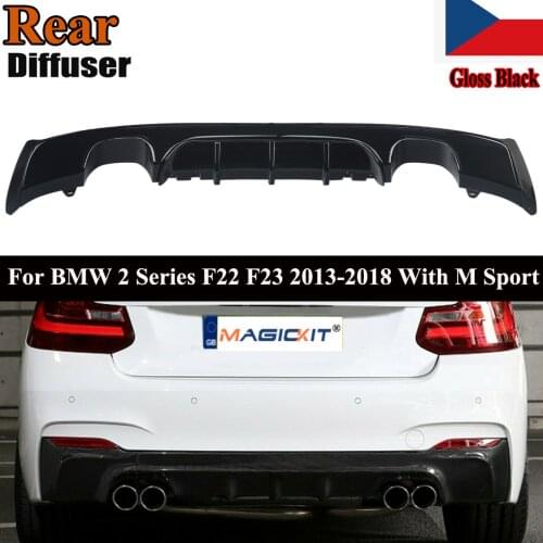 MagicKit Glossy Black Rear Diffuser For BMW 2 Series F22 F23 M235i M240i M Sport 2014-ON