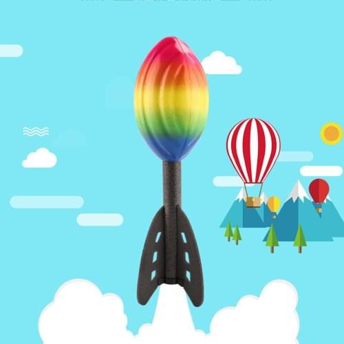 Rainbow Hand Throwing Rocket Foam Battle Toy Outdoor Activity Toy, Great for Kids Party Favors