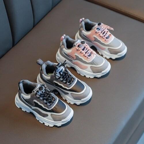 2020 Autumn Winter Plush Warm Sneaker Children Shoes Girls Boys Sport Shoes Antislip Soft Bottom Kids Baby Sneaker Leather Shoes