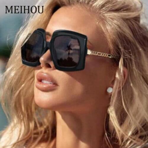Oversized Square Sunglasses Women Vintage 2021 Fashion Metal Luxury Brand Design Big Sun Glasses Female Eyewear UV400