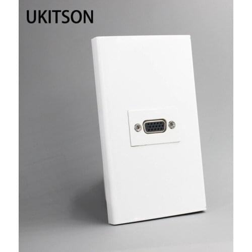 US Type 120x70mm Laptop Faceplate With 15pins VGA PC Outlet Female To Female Computer Outlet Socket