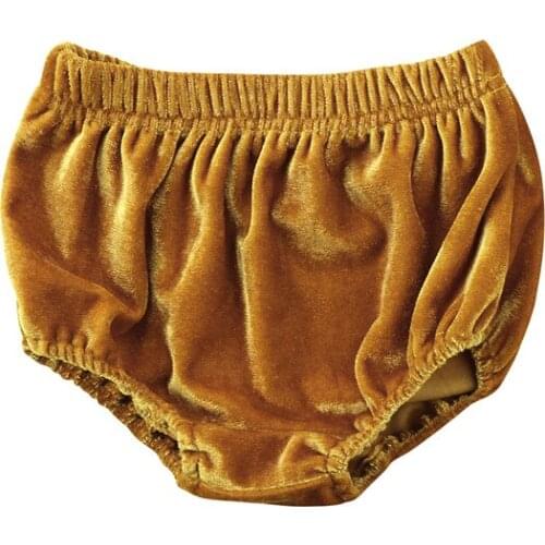 Trendy Toddler Baby Boys Girls Kids clothes Velvet solid High Waist Pants kids newborn casual Pleuche Shorts one pieces