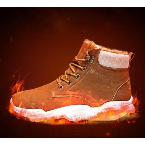 Bjakin Hot Winter Ankle Boots for Men Jogging Running Shoes Plush Warmth With Fur Snow Boots Sneakers High Top Male zapatillas