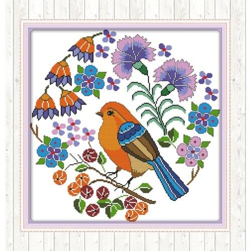 Bird Patterns Kits DIY Needlework Crafts 14CT 11CT Counted and Stamped Embroidery Needlework Sets Home Decor Cross Stitch Kits